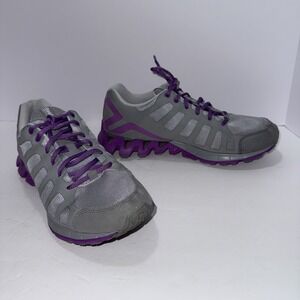 Reebok Women  9.5 ZigTech Running Shoes Gray Blokecore, Athleisure Retro MomVibe